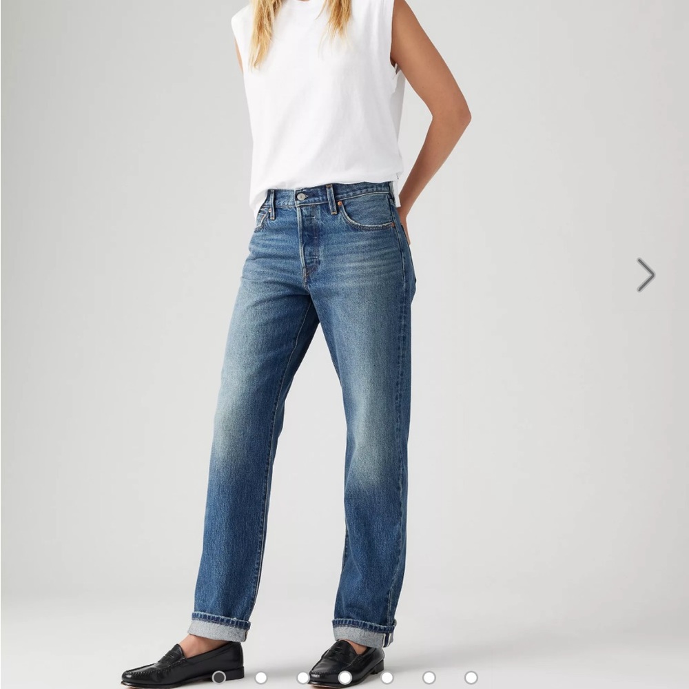PREMIUM LEVI 501° '9OS SELVEDGE WOMEN'S JEANS - W28 L30 - 100% COTTON- PREOWNED